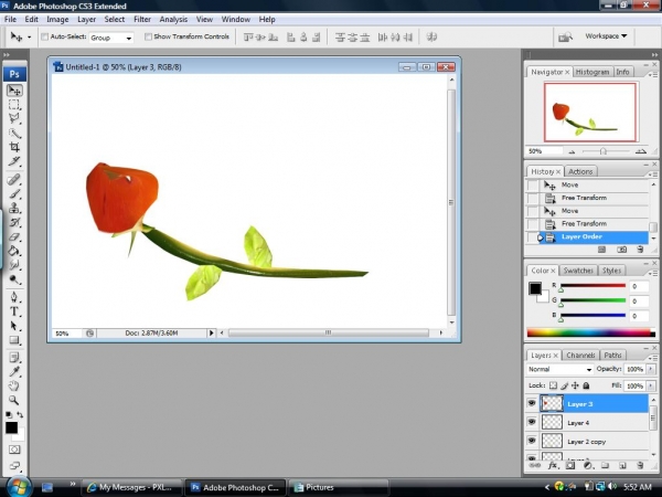 Creation of I love hamburgers: Step 3